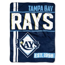 Rays OFFICIAL MLB "Walk Off" Micro Raschel Throw Blanket;  46" x 60"