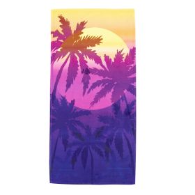 Magenta Sun Set Beach Towel;  30" x 60"