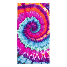 Psychedelic Tie Dye Beach Towel;  30" x 60"