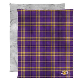 Lakers OFFICIAL NBA Micro Mink Faux Fur Throw Blanket;  48" x 60"